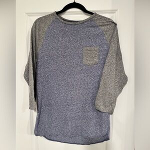 Mossimo Supply Co. Heathered Blue and Gray Tee